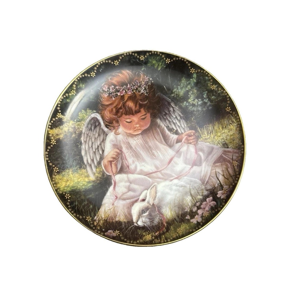 Bradford Exchange An Angel's Kindness Donna Brooks 1996 Collector Plate 8"
